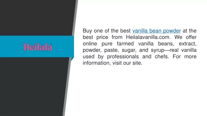 buy one of the best vanilla bean powder