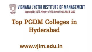 Top PGDM Colleges in Hyderabad - Vjim.edu.in