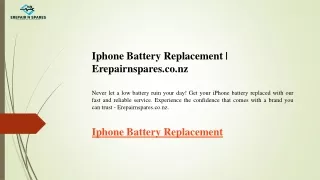 Iphone Battery Replacement  Erepairnspares.co.nz