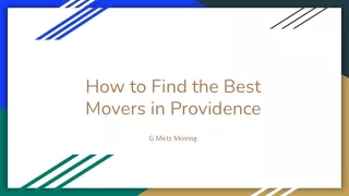 How to Find the Best Movers in Providence