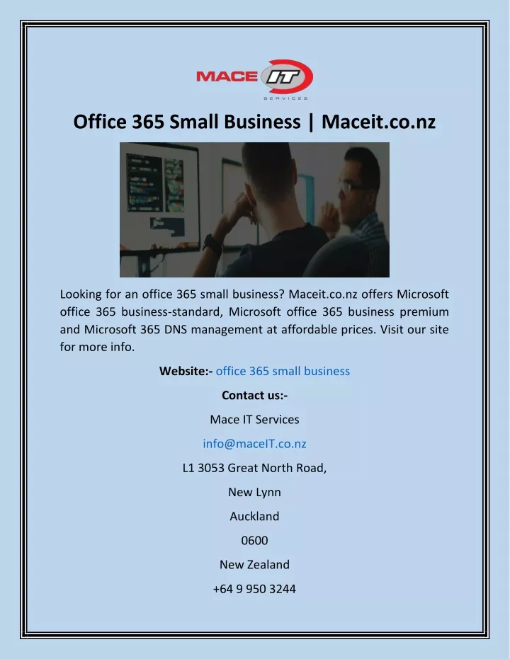 office 365 small business maceit co nz