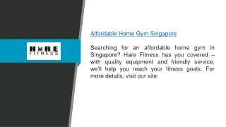 Affordable Home Gym Singapore  Harefitness.sg