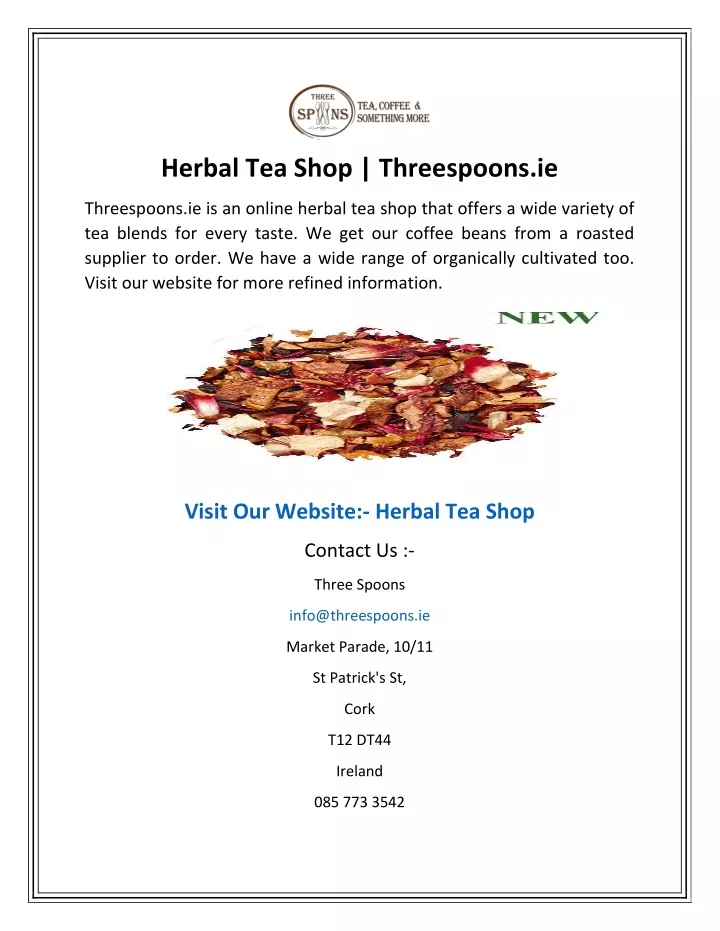 herbal tea shop threespoons ie