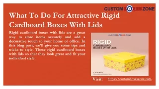 Rigid Cardboard Boxes With Lids