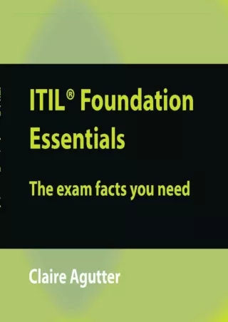 _PDF_ ITIL Foundation Essentials: The Exam Facts You Need