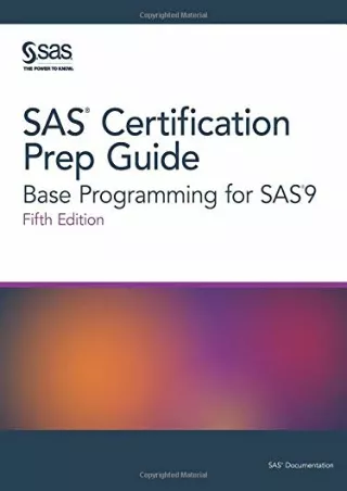 PDF/BOOK SAS® Certification Prep Guide: Base Programming for SAS®9, Fifth Editio