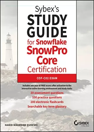 $PDF$/READ/DOWNLOAD Sybex's Study Guide for Snowflake SnowPro Core Certification