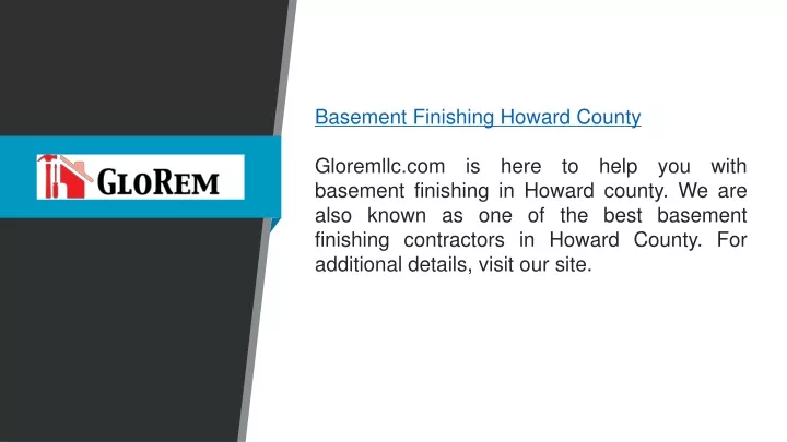 basement finishing howard county gloremllc