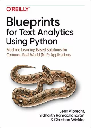 blueprints for text analytics using python