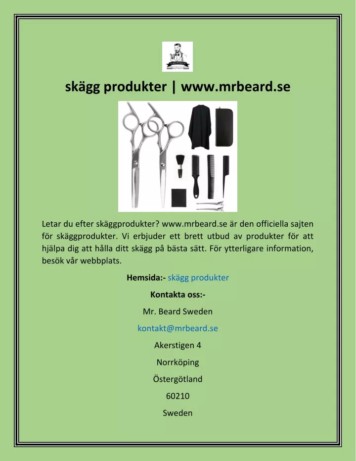 sk gg produkter www mrbeard se