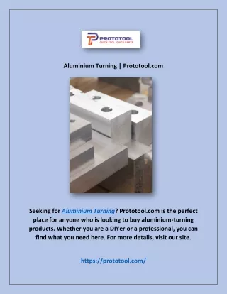 Aluminium Turning | Prototool.com