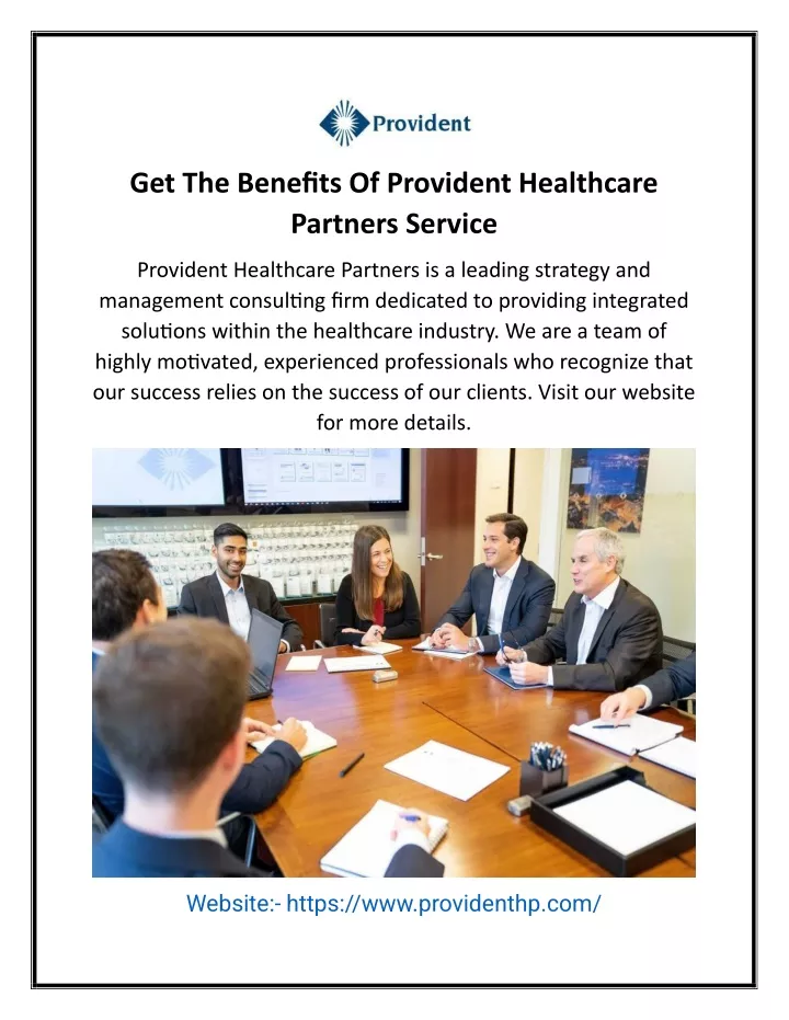 get the benefits of provident healthcare partners
