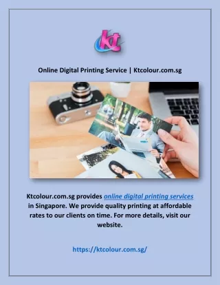 Online Digital Printing Service | Ktcolour.com.sg