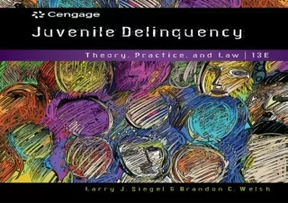 [DOWNLOAD PDF] Juvenile Delinquency: Theory, Practice, and Law ipad