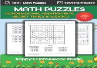 [READ PDF] Math Puzzles Grade 3 & Grade 4 (For Ages 8-10 Years Old): Sudoku Acti