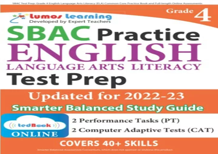 download sbac test prep grade 4 english language