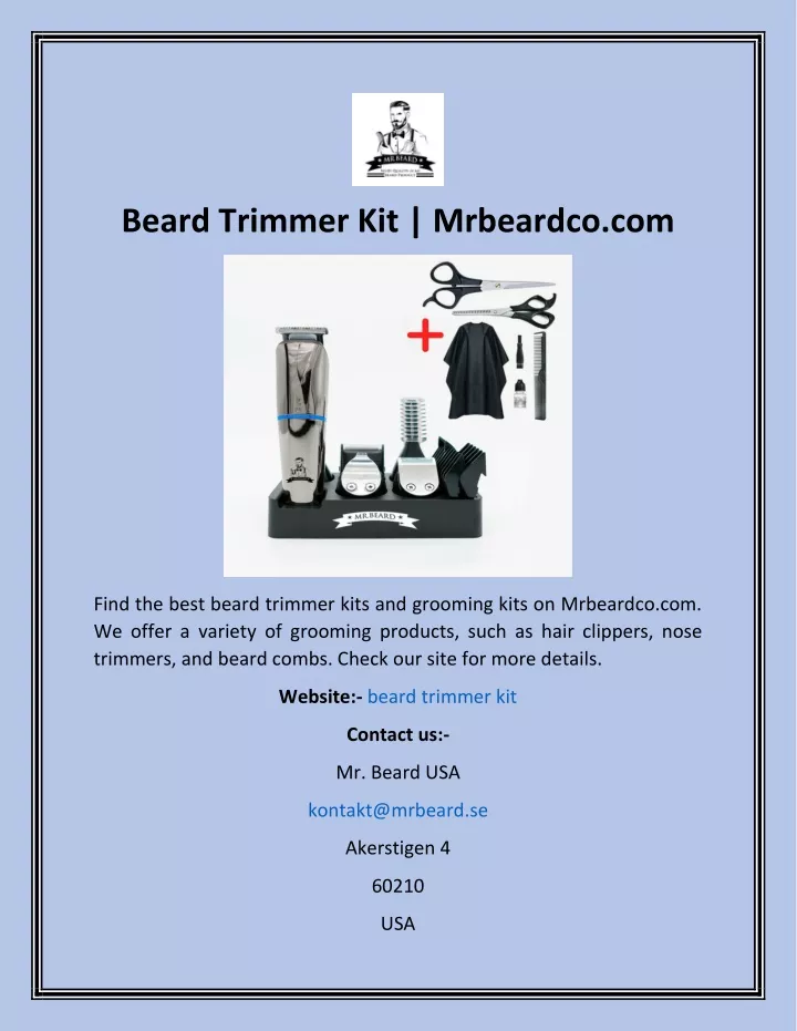 beard trimmer kit mrbeardco com