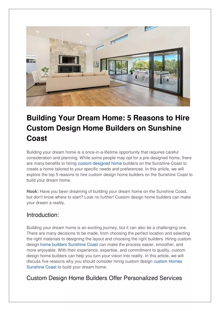 building your dream home 5 reasons to hire custom