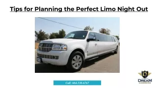 Tips for Planning the Perfect Limo Night Out - Dream Limos