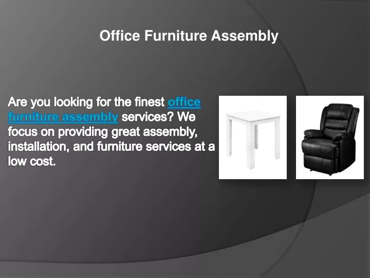 office furniture assembly