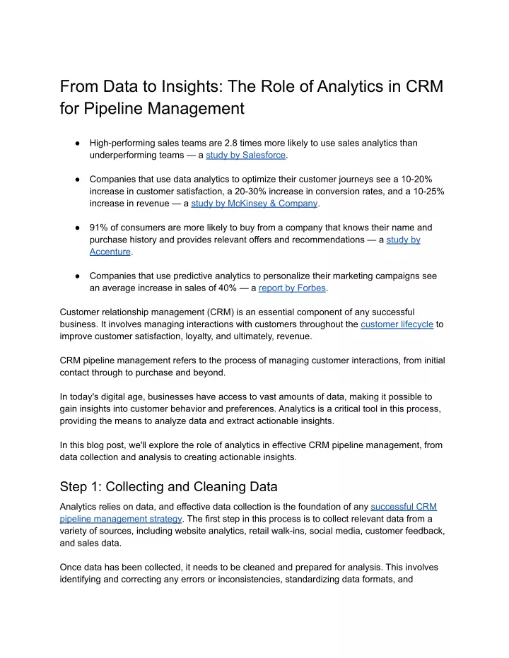 from data to insights the role of analytics