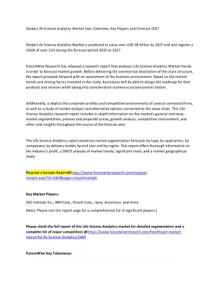 global life science analytics market size