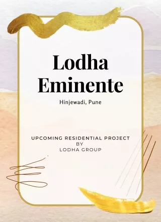 lodha eminente hinjewadi pune