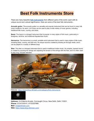 best folk instruments store
