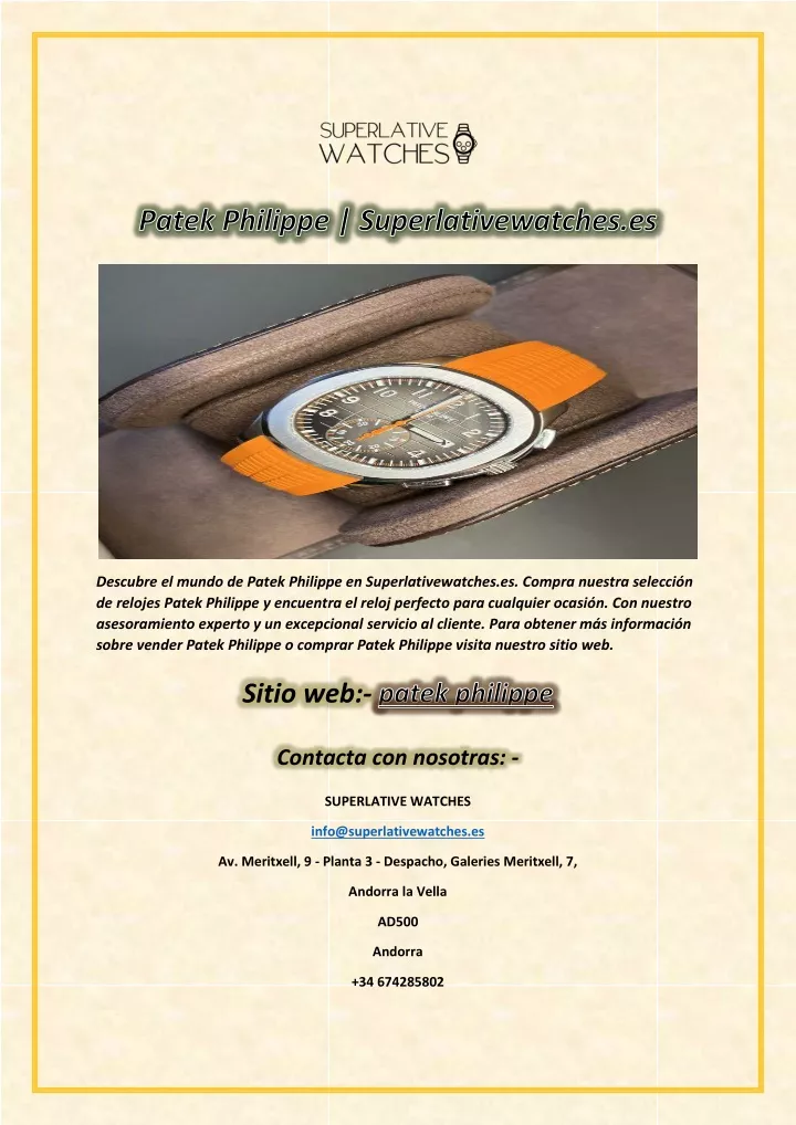 descubre el mundo de patek philippe