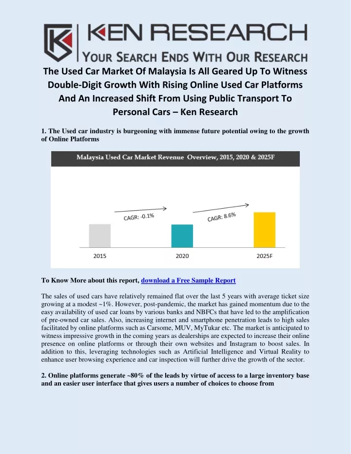 the used car market of malaysia is all geared