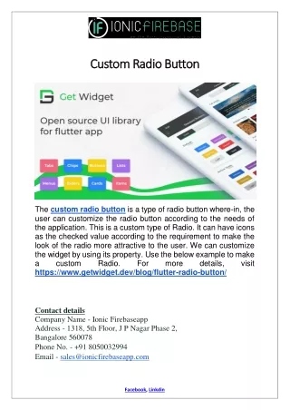 Custom Radio Button