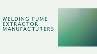 welding fume extractor manufacturers