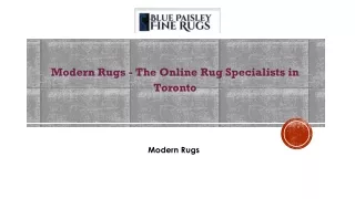 Modern Rugs - The Online Rug Specialists in Toronto
