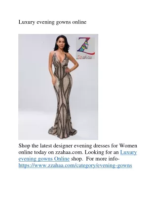 Luxury evening gowns online-zzahaa