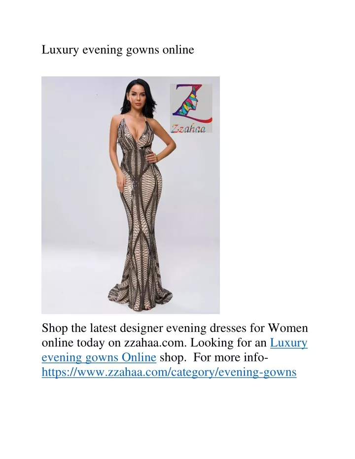 luxury evening gowns online