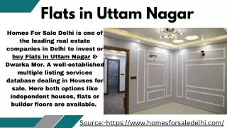 Flats In Uttam Nagar, New Delhi