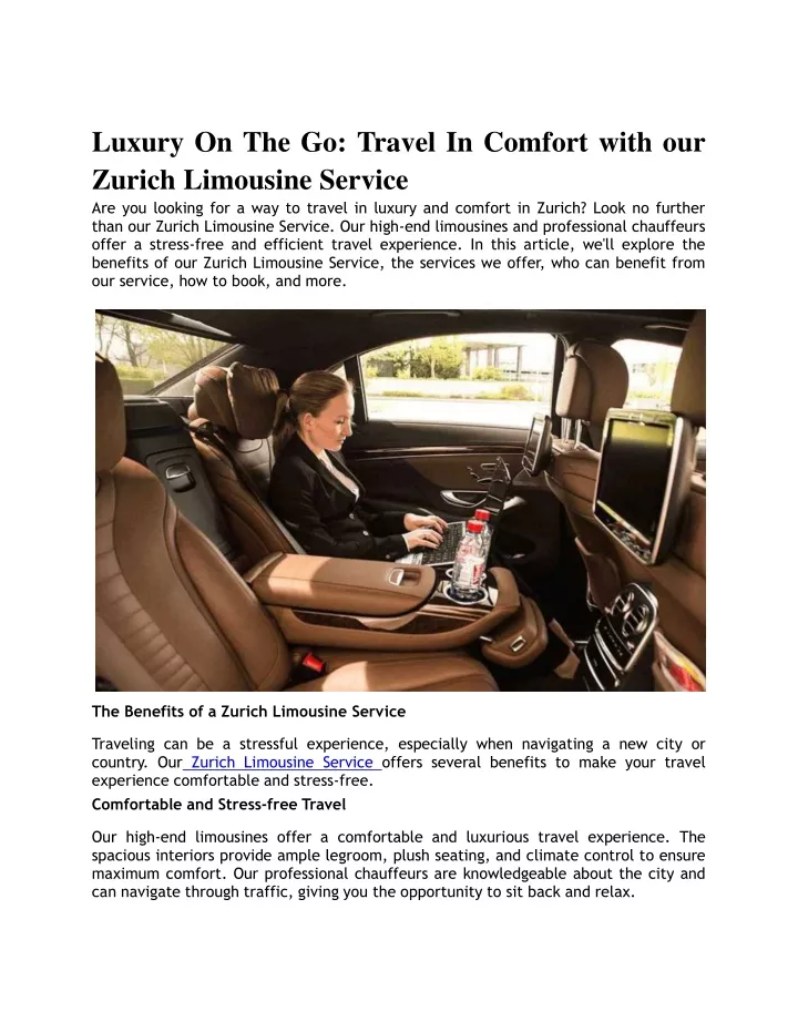 luxury on the go travel in comfort with