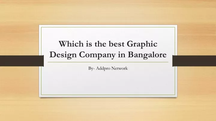 which is the best graphic design company in bangalore