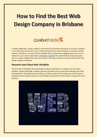 How to Find the Right Web Design Company? | Clearshot Digital