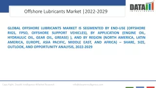 Offshore Lubricants Market Overview Analysis 2023-2030