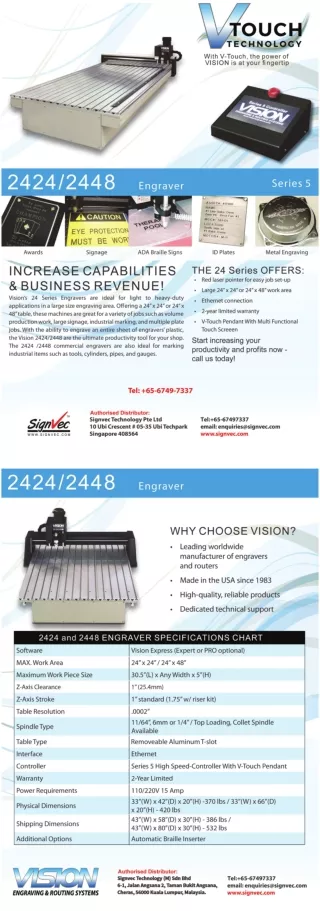 Vision 2448 Engraver Machine