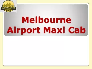 Melbourne Airport Maxi Cab