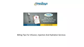 billing tips for infusion injection and hydration