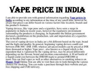 Vape price in india