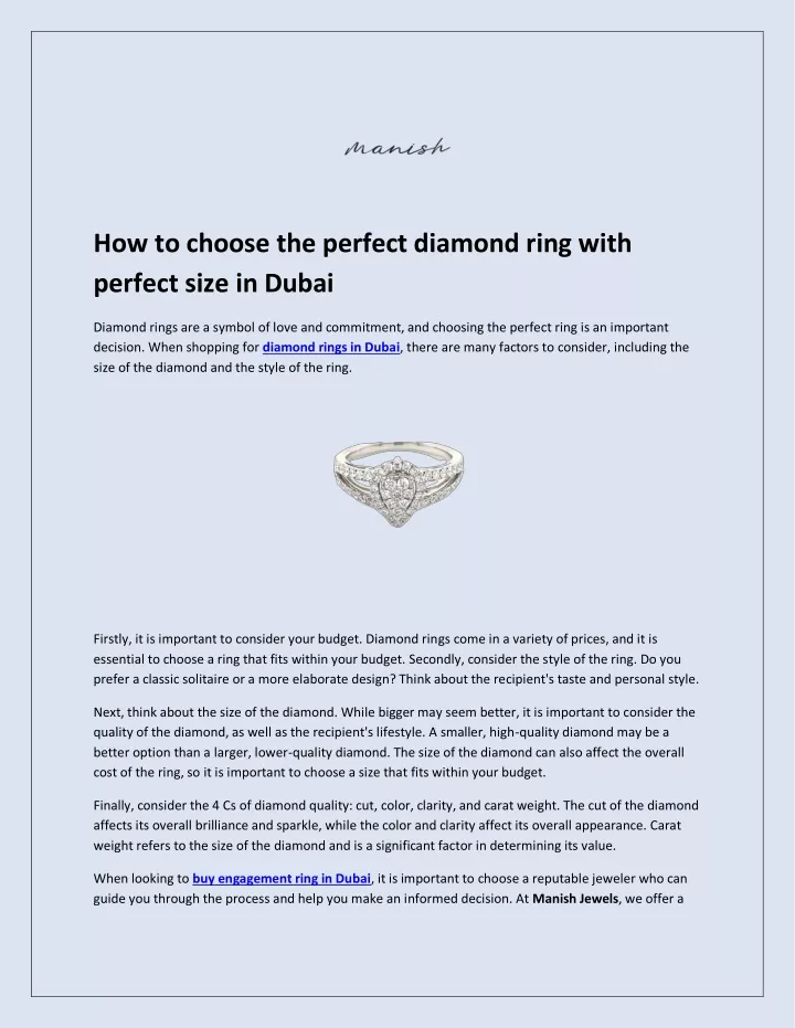 how to choose the perfect diamond ring with