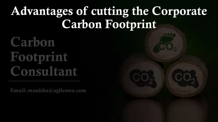 advantages of cutting the corporate carbon footprint