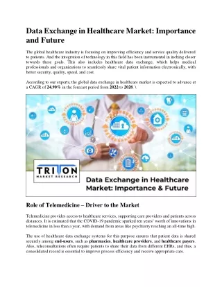 Data Exchange in Healthcare Market: Importance and Future