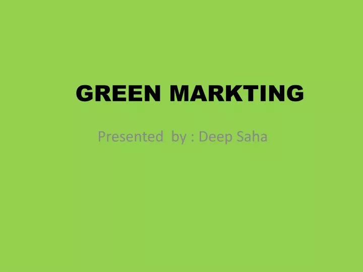 green markting