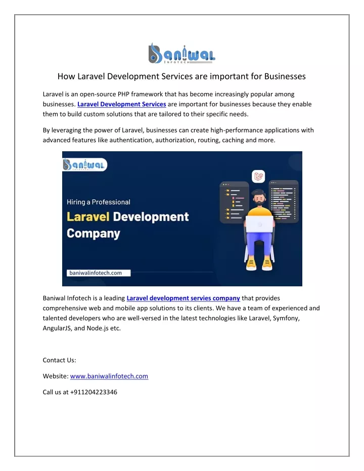 how laravel development services are important
