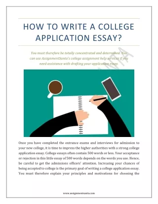 HOW TO WRITE A COLLEGE APPLICATION ESSAY?